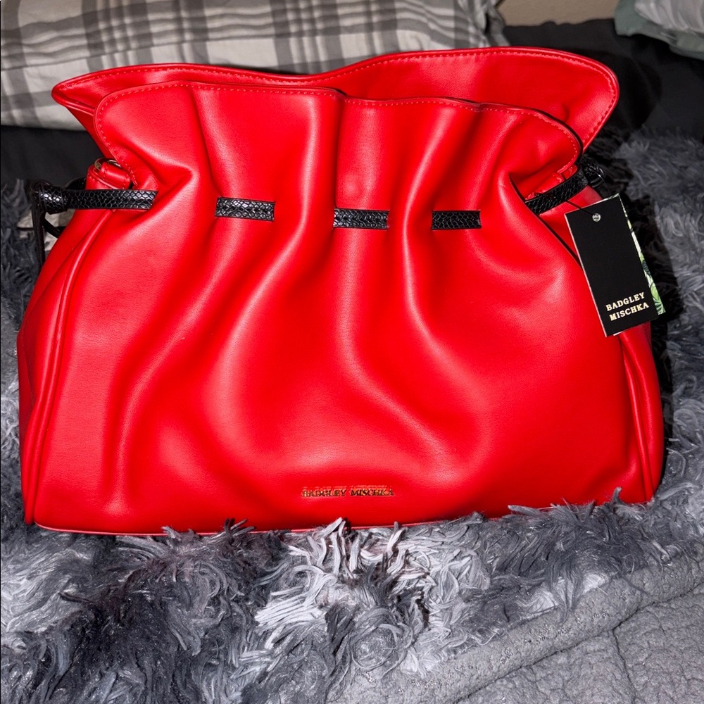 Badgley Mischka Red Shoulder Bag